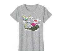 Disney The Rescuers Bernard Bianca Leaf Boat T-Shirt, Femme, Gris Chiné, XS