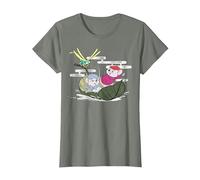 Disney The Rescuers Bernard Bianca Leaf Boat T-Shirt, Femme, Vert kaki chiné, XXL