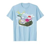 Disney The Rescuers Bernard Bianca Leaf Boat T-Shirt, Homme, Bleu Céleste, XL