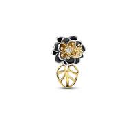 Disney Tiana Sterling Silver and 14k Gold-Plated Charm with 0.012 CT TW G-I VS+ Round Brilliant Very Good Cut Lab-Grown Diamond