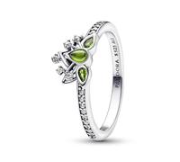 Disney Tiana Sterling Silver Ring with Light Green Crystal and Clear Cubic Zirconia