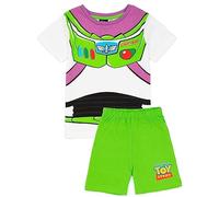 Disney Toy Story Buzz Lightyear Pyjama pour garçon | Pyjama déguisement Buzz l'Éclair pour Enfants | T-Shirt et Short Galactic Hero Design | Marchandise Officielle | Cadeau de détente Parfait