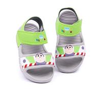 Disney Toy Story Buzz Lightyear Sandals Enfants Toddlers | Curseurs de super-héros pour garçons filles avec sangle de soutien | Chaussures d’été gris vert chaussures