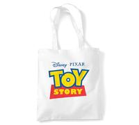 Disney Toy Story Classic Logo Sac Cabas Réutilisable pour Courses et Voyage, Blanc