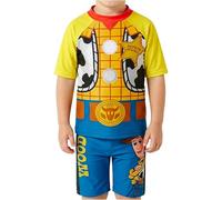 Disney Toy Story Ensemble Maillot de Bain Garcon 3 à 7 Ans, Woody 2 Pieces Rashguard Vest et Short de Bain, Cadeau Garcon (3-4 Ans, Multi Woody)