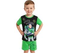 Disney Toy Story Ensemble Pyjama Enfant Garcon, 2 Piece Buzz L'Eclair T-Shirt Ras du Cou et Short Pyjama Vêtement de Nuit, Cadeau Garcon(3-4 Ans, Multicolore Toy Story, 1 Paquet)