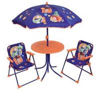FUN HOUSE Disney Toy Story 713018 Salon de jardin incluant 1 table ronde, 2 chaises, 1 parasol pour enfant