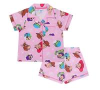 Disney Toy Story, Woody et Buzz l'Éclair, 100% Coton, Boutonnage Ensemble de Pyjama à Manches Courtes, Pink, 5-6 Ans: 116cm, Rose