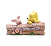 Disney Tradition Winnie et Porcinet sur Un Tronc Figurine, 6005964