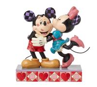 Disney Traditions Figurine Mickey Minnie Kisses on Cheeks