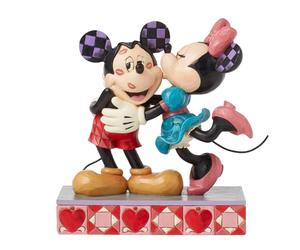 Disney Traditions Figurine Mickey Minnie Kisses on Cheeks