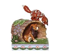 Disney Traditions Figurine Renard et Chien sur bûche, Multicolore, S, 6008077
