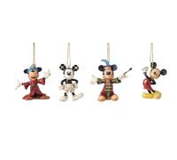 Disney Traditions Mickey Lot de 4 décorations suspendues