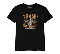 Disney « Tramp Since 1955 Outdoor Adventure Club » BODLADYTS005 T-Shirt Garçon, Noir, Taille 10 Ans