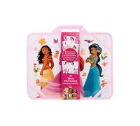 Disney Trousse de peinture de voyage princesse - Kit de dessin portable pour enfants - Kit de peinture avec stylos, autocollants, pochoirs, kit d'art créatif pour filles - Kit de bricolage pour les