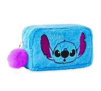 Disney Trousse de Toilette Stitch Pochette Maquillage Voyage Rangement Makeup Bag Vanity Idée Cadeau Fille Ado Femme, Bleu Peluche, Taille Unique, Moderne
