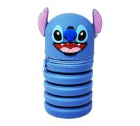 Disney Trousse extensible Stitch taille réglable, fermeture à glissière, couleur bleu