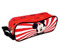 Disney Trousse Mickey Mouse Mickey Mouse pour l'école à 2 compartiments 22 x 5 cm Fermeture à glissière