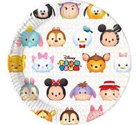 Disney Tsum Tsum - Personnages - Assiettes de fête, papier pack de 8 SG29560 (taille unique) (Coloré)