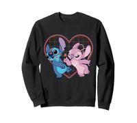 Disney unisex Lilo and Stitch Angel Heart Kisses Sweatshirt Noir S