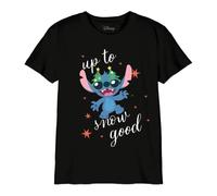 Disney « Up to Snow Stitch » BODLILOTS010 T-Shirt Garçon, Noir, Taille 06 Ans
