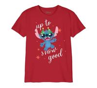 Disney « Up to Snow Stitch » BODLILOTS010 T-Shirt Garçon, Rouge, Taille 08 Ans