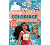 Disney Vaiana 2 - Coloriage avec plus de 100 stickers - Livre de coloriage avec stickers - Dès 4 ans