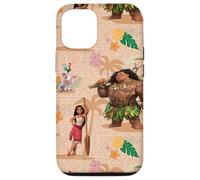 Disney Vaiana 2 Vaiana Maui Kotu Heihei and Pua Pattern Coque pour iPhone 12/12 Pro