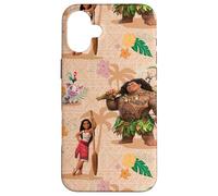 Disney Vaiana 2 Vaiana Maui Kotu Heihei and Pua Pattern Coque pour iPhone 16 Plus