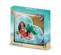 Disney Vaiana Family-Journal Coeur + Stylo, Bleu