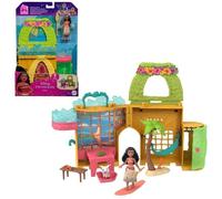 Disney Vaiana Histoires à empiler Coffret de maison de poupée avec une petite poupée Mini univers COFFRET CHATEAU DE VAIANA POUPEE