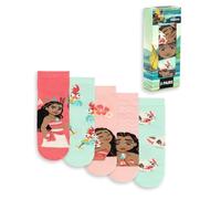 Disney Vaiana Lot de 5 paires de chaussettes mollet multicolores pour filles | Motifs variés pour le quotidien | Chaussettes personnages pour enfants | Accessoires amusants sur le thème du film