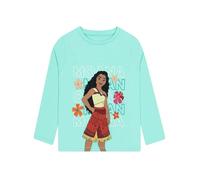 Disney Vaiana T-Shirt Enfant, Tee Shirt Manche Longue Fille, Tee Shirt Fille Moana, Vert 9-10 Ans