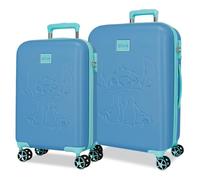 DISNEY Travelling with Stitch Mixte Bagage - Ensemble de Bagage, Bleu, Taille Unique