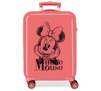 Valise cabine Disney Minnie in Love Rose 38x55x20 cm ABS rigide Serrure latérale à combinaison 34L 2 kgs 4 doubles roues bagage à main