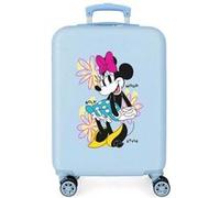 Valise cabine Disney Minnie Bold Bleu 38x55x20 cms ABS rigide Serrure latérale à combinaison 35L 2 kgs 4 doubles roues bagage à main