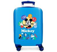 Disney Joumma Bags Peek a Boo, Valise pour Enfant, fabriquée en ABS, Quatre Roues Doubles à Rotation multidirectionnelle, Fermeture à Combinaison latérale, intérieur avec Deux Compartiments., Bleu,