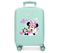 Disney Valise Rigide pour Enfant avec Fermeture à Combinaison latérale 4 Roues Bagage à Main fabriquée en ABS, Un matériau Rigide et léger., Minnie & Figaro, Valise Cabine, Valise Cabine
