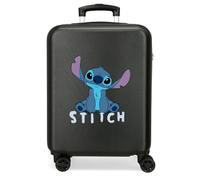 Disney Valise Rigide pour Enfant avec Fermeture à Combinaison latérale 4 Roues Bagage à Main fabriquée en ABS, Un matériau Rigide et léger., Stitch Cute, Valise Cabine