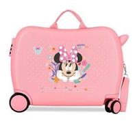 Disney - Valise trotteur enfant Minnie "Happy to be me" - 50 x 38 x 20 cm - Rose Rose