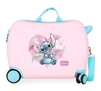 Disney - Valise trotteur enfant Stitch "Heart" - 50 x 38 x 20 cm - Rose Rose