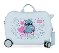 Disney Valise pour enfant Joumma Stitch Hearts Rigide ABS Bleu 50×38×20 cm 34 L 2,05 kg