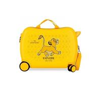 Disney Joumma Le Roi Leon Explorer Valise de Cabine Jaune 33 x 50 x 20 cm Rigide 2 kg Fermeture à Combinaison latérale ABS 2 kg 33 L Bagage à Main, Citronier, Talla única, Valise pour Enfant