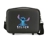 Disney vanity case fille Stitch ""Cute"" 29 x 21 x 15 cm - coque rigide ABS noir, bandoulière, trolley