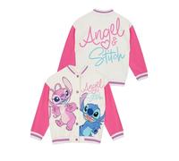 Disney Veste Stitch Et Angel | Blouson Aviateur Filles | Angel Et Stitch Vetement Fille | Rose 5-6 ans