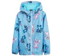 Disney Veste Stitch, Impermeable Enfant Fille, Veste de Pluie Enfant avec Doublure en Polaire, Vêtement Enfant Fille Ado 4-14 Ans (Multicolore, 5-6 Ans)