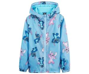 Disney Veste Stitch, Impermeable Enfant Fille, Veste de Pluie Enfant avec Doublure en Polaire, Vêtement Enfant Fille Ado 4-14 Ans (Multicolore, 7-8 Ans)