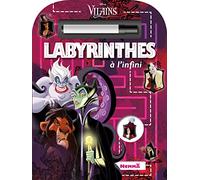 Disney Vilains - Labyrinthes à l'infini - Livre-jeu avec feutre effaçable - Dès 5 ans