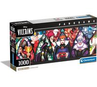 Disney Villains Clementoni Panorama - Puzzle 1000 Pièces - 98x33 Cm