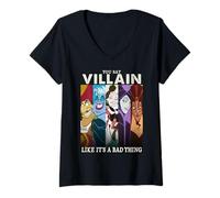 Disney Villains Colorful Group Shot Humor T-Shirt avec Col en V